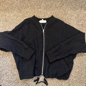 Black knit lightweight jacket
